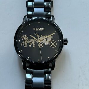 Coach Grand Watch 36mm Black & Golden Face & Black Breclet.